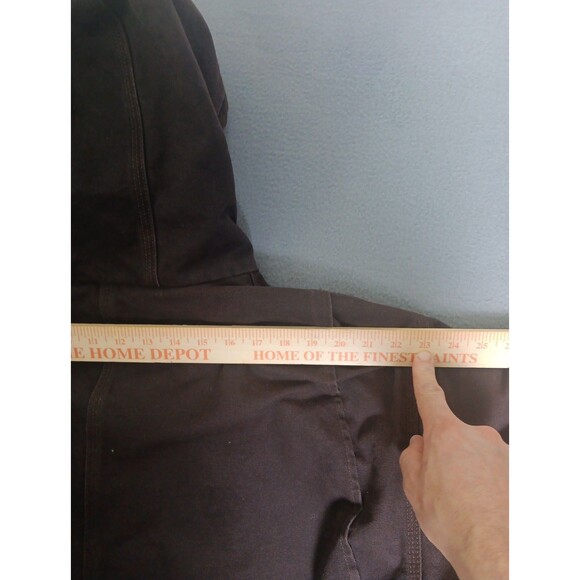 Carhartt Sierra Jacket Sherpa Lined J141 DKB Dark Brown Hood Men’s XL - Picture 16 of 16
